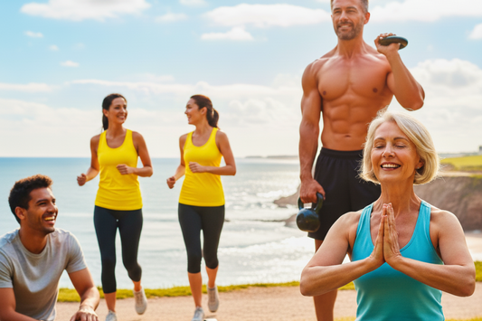 Outdoor group workout session