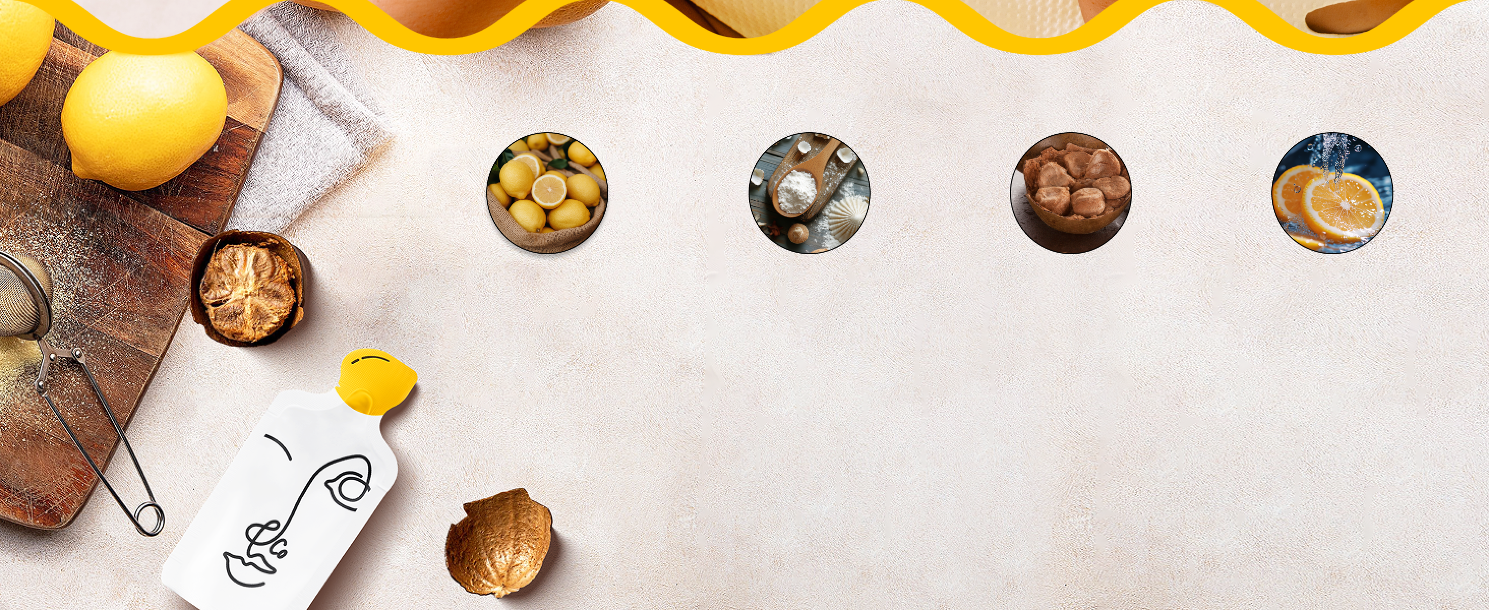 Powerful ingredients: organic lemons, wild-caught marine collagen, organic monk fruit, vitamin C